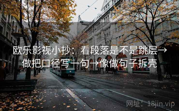 欧乐影视小抄：看段落是不是跳层→做把口径写一句→像做句子拆壳  第2张