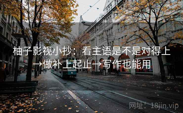 柚子影视小抄:看主语是不是对得上→做补上起止→写作也能用 第2张 柚子影视小抄:看主语是不是对得上→做补上起止→写作也能用 第2张